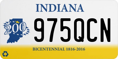 IN license plate 975QCN