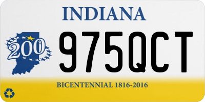 IN license plate 975QCT