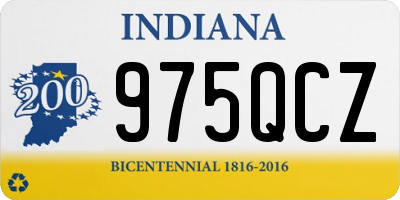 IN license plate 975QCZ