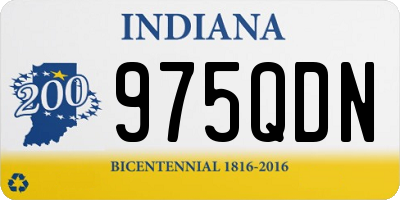 IN license plate 975QDN