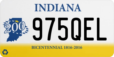 IN license plate 975QEL