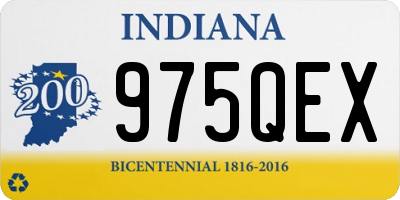 IN license plate 975QEX