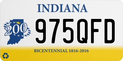 IN license plate 975QFD