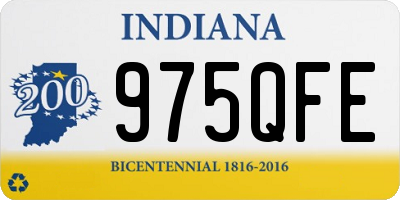 IN license plate 975QFE