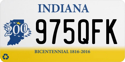 IN license plate 975QFK
