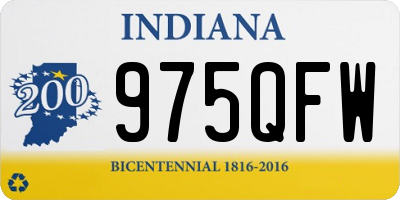 IN license plate 975QFW