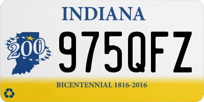 IN license plate 975QFZ