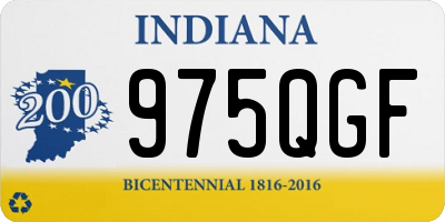 IN license plate 975QGF