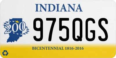 IN license plate 975QGS