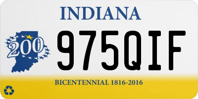 IN license plate 975QIF