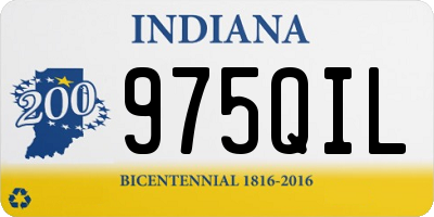 IN license plate 975QIL