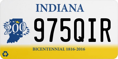 IN license plate 975QIR