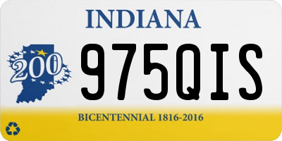 IN license plate 975QIS