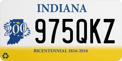 IN license plate 975QKZ