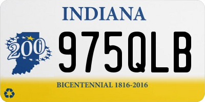 IN license plate 975QLB