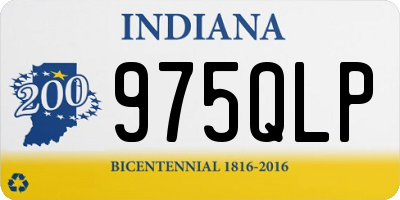 IN license plate 975QLP