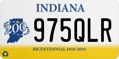 IN license plate 975QLR