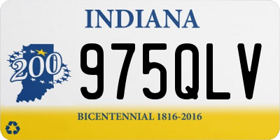 IN license plate 975QLV