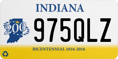 IN license plate 975QLZ
