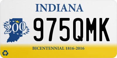 IN license plate 975QMK