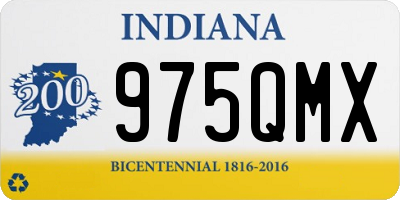IN license plate 975QMX