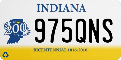 IN license plate 975QNS