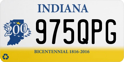 IN license plate 975QPG