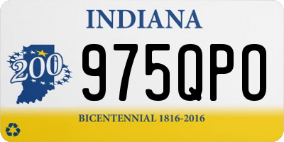 IN license plate 975QPO