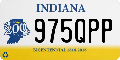 IN license plate 975QPP