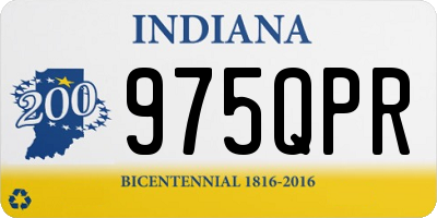 IN license plate 975QPR