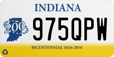 IN license plate 975QPW