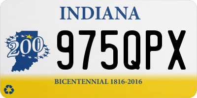 IN license plate 975QPX