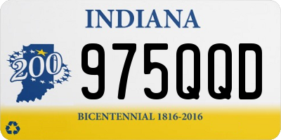 IN license plate 975QQD