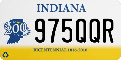 IN license plate 975QQR