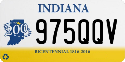 IN license plate 975QQV