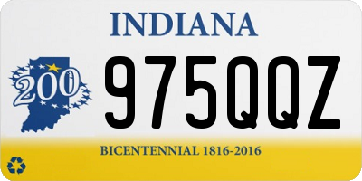 IN license plate 975QQZ