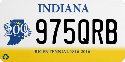 IN license plate 975QRB