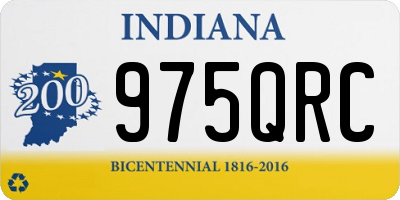 IN license plate 975QRC