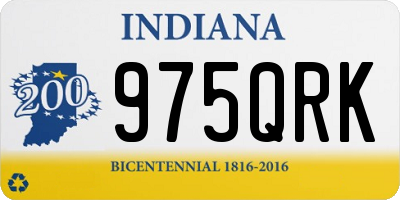 IN license plate 975QRK
