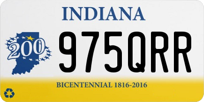 IN license plate 975QRR