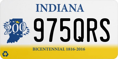 IN license plate 975QRS