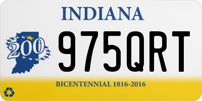 IN license plate 975QRT