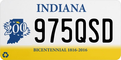 IN license plate 975QSD