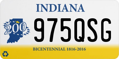 IN license plate 975QSG