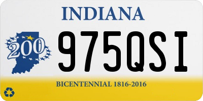 IN license plate 975QSI