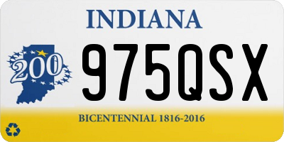 IN license plate 975QSX