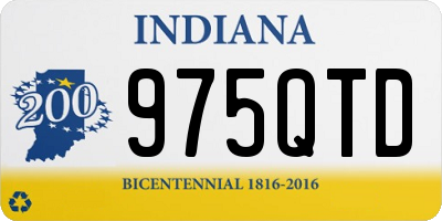 IN license plate 975QTD