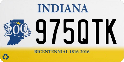 IN license plate 975QTK