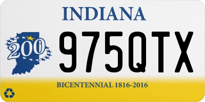 IN license plate 975QTX