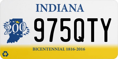 IN license plate 975QTY